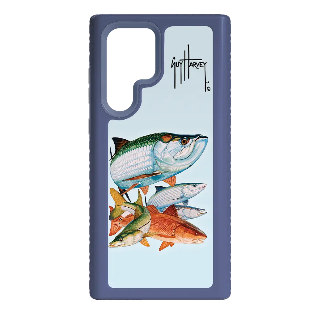 Guy Harvey Fortitude Series for Samsung Galaxy S22 Ultra - Inshore Collage - Custom Case - SlateBlue - cellhelmet