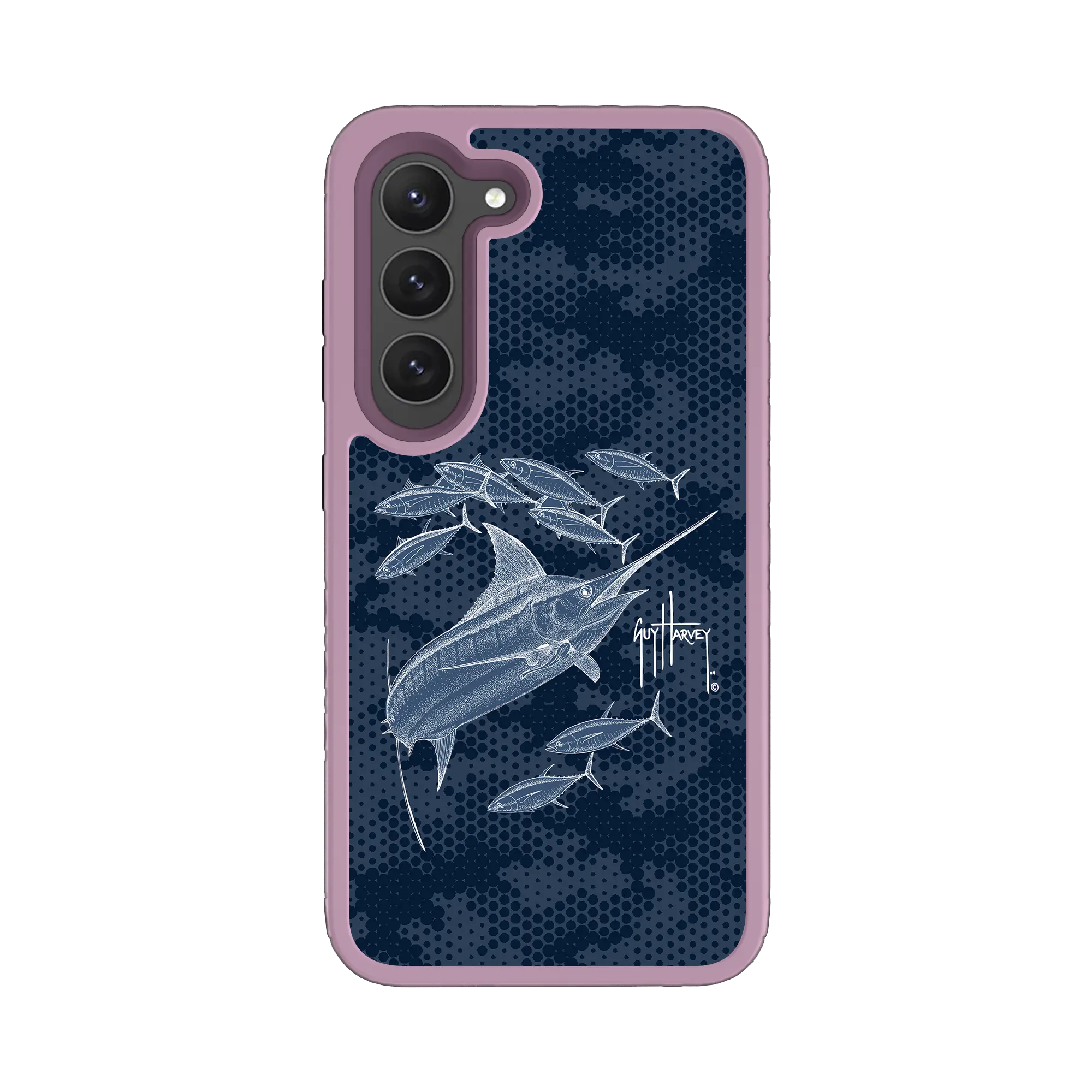 Guy Harvey Fortitude Series for Samsung Galaxy S23 - Blue Camo - Custom Case - LilacBlossomPurple - cellhelmet