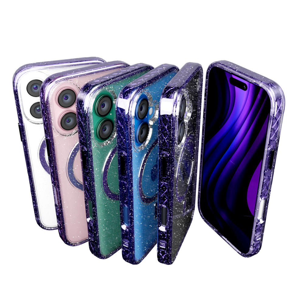 MagSafe® Case for Apple iPhone 16 Plus | Lilac Purple Sparkle | Magnitude Series