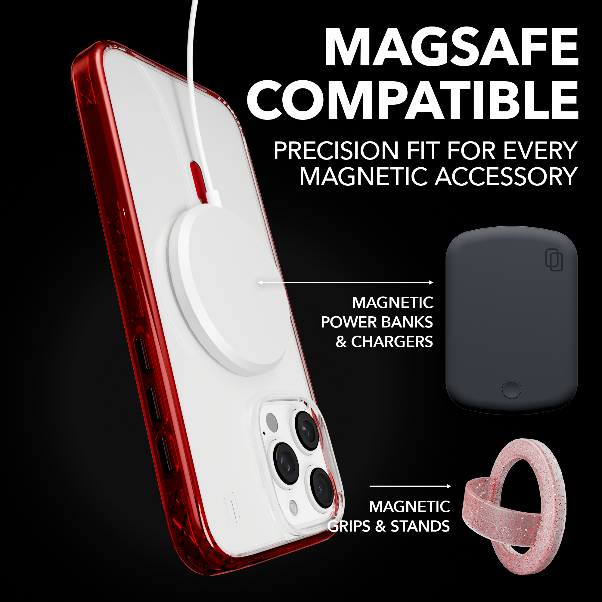 MagSafe® Case for Apple iPhone 16 | Lava Red | Magnitude Series