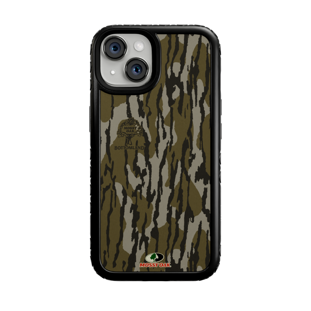 Mossy Oak Fortitude Case for Apple iPhone 14 - Bottomland Orig Onyx Black