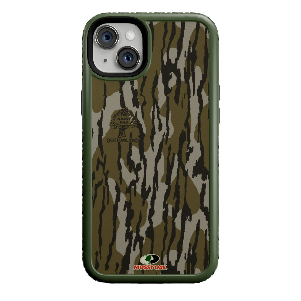 Mossy Oak Fortitude Case for Apple iPhone 14 Plus  - Bottomland Orig Olive Drab Green