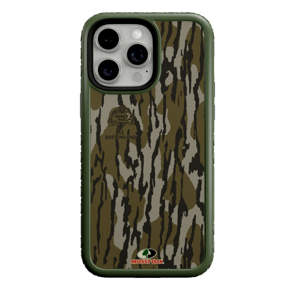 Mossy Oak MagSafe® Dual Layer Case for Apple iPhone 14 Pro Max - Bottomland Orig Olive Drab Green