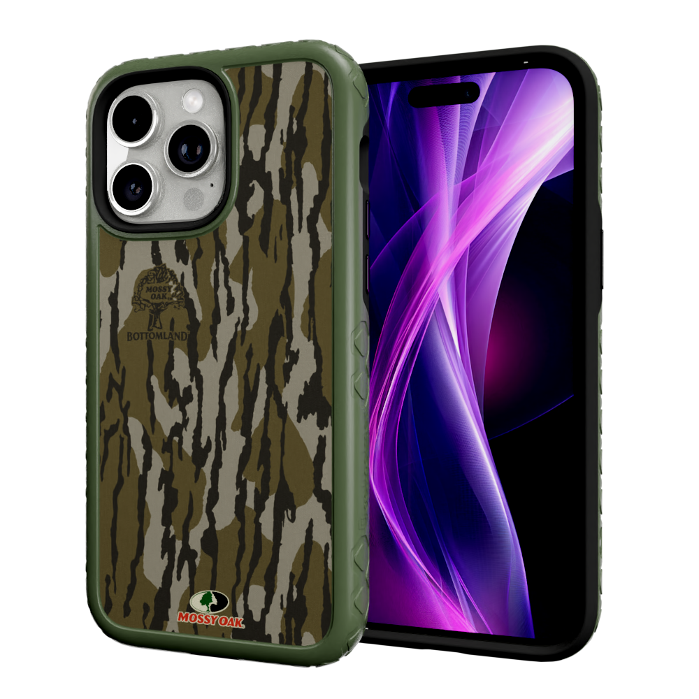 Mossy Oak MagSafe® Dual Layer Case for Apple iPhone 14 Pro Max - Bottomland Orig Olive Drab Green