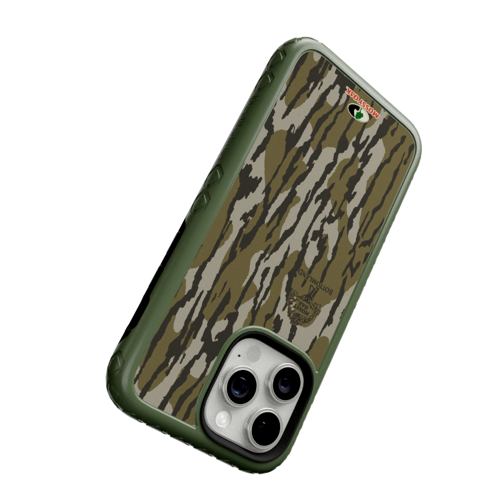 Mossy Oak MagSafe® Dual Layer Case for Apple iPhone 14 Pro Max - Bottomland Orig Olive Drab Green