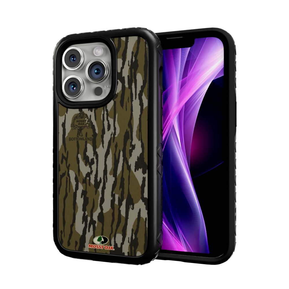 Mossy Oak Fortitude Case for Apple iPhone 14 Pro - Bottomland Orig Onyx Black