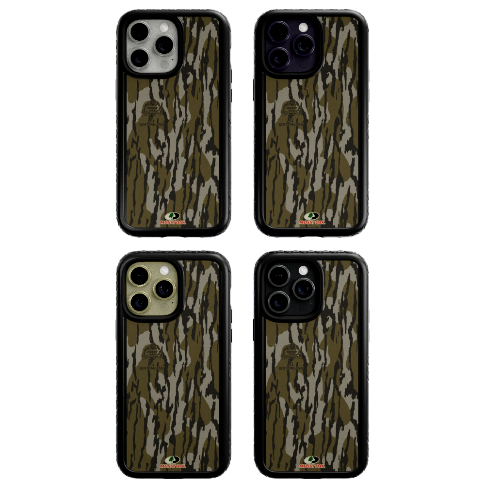 Mossy Oak Fortitude Case for Apple iPhone 14 Pro - Bottomland Orig Onyx Black