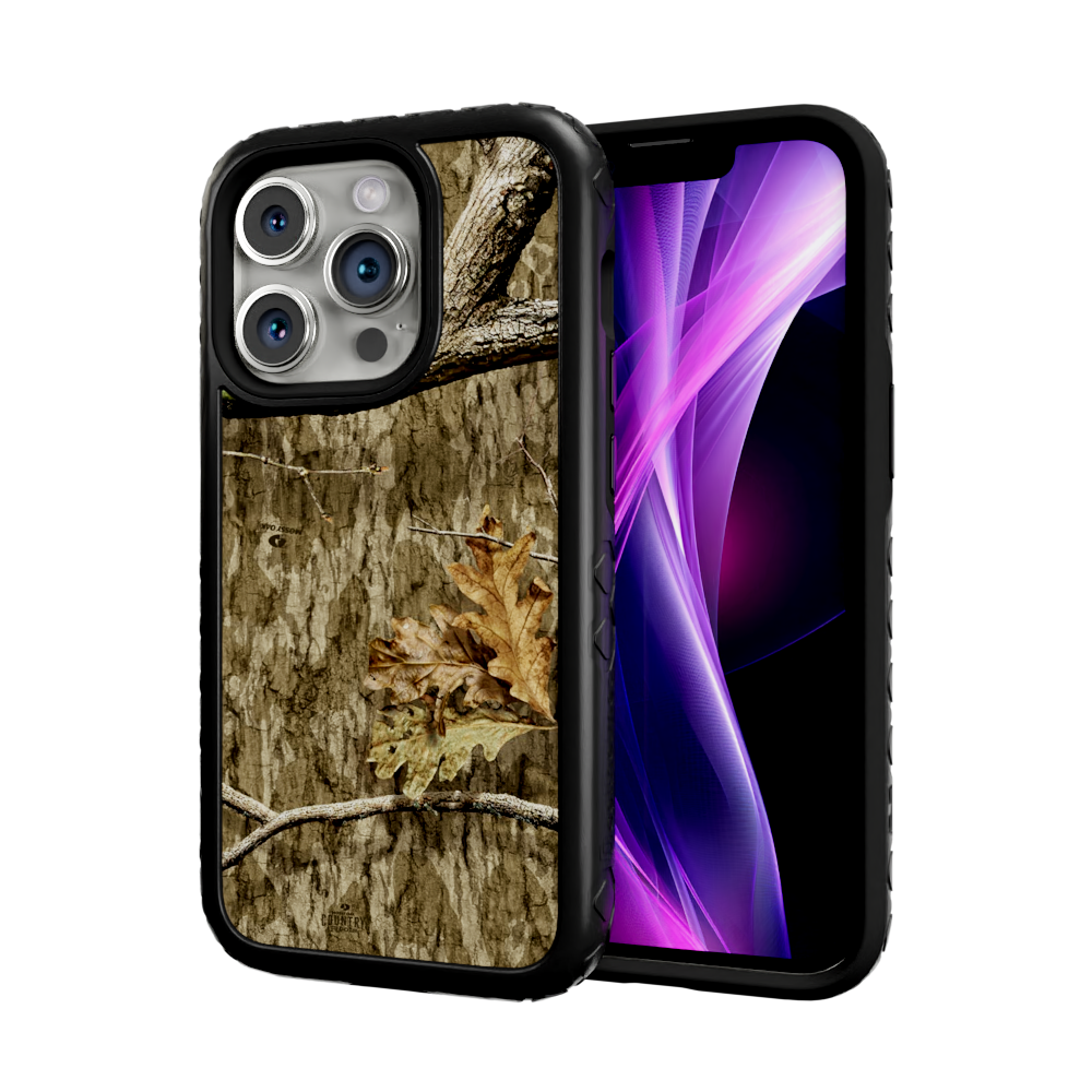 Mossy Oak Fortitude for Apple iPhone 14 Pro - Country Roots Onyx Black