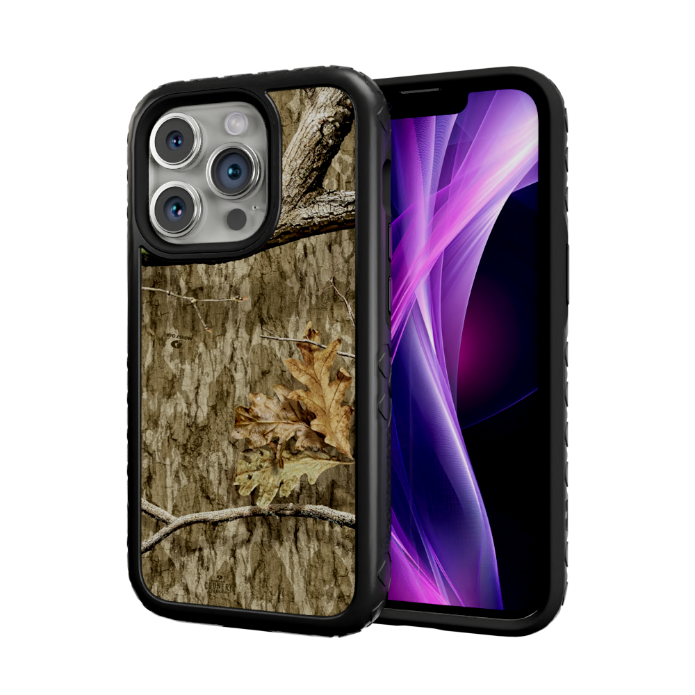 Mossy Oak Fortitude for Apple iPhone 14 Pro - Country Roots Onyx Black