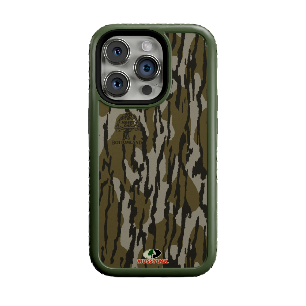 Mossy Oak Fortitude Case for Apple iPhone 14 Pro - Bottomland Orig Olive Drab Green