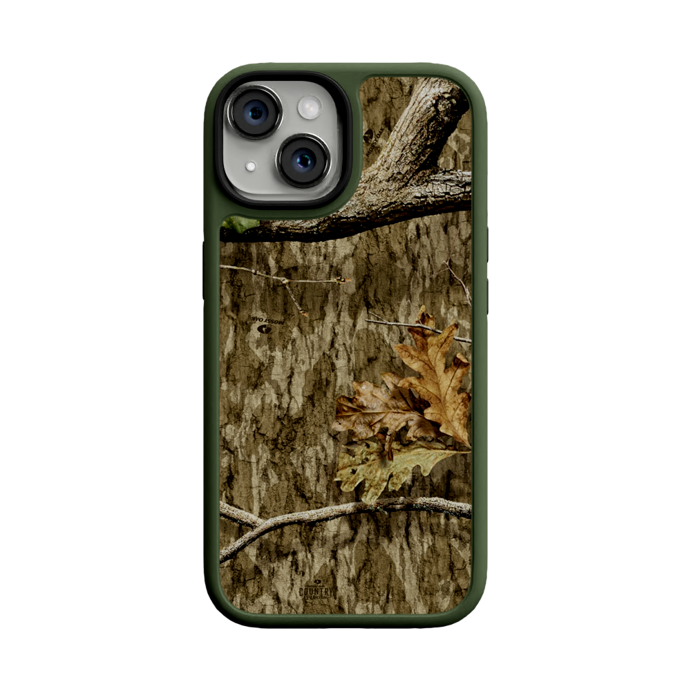 Mossy Oak Fortitude for Apple iPhone 15 - Country Roots Olive Drab Green