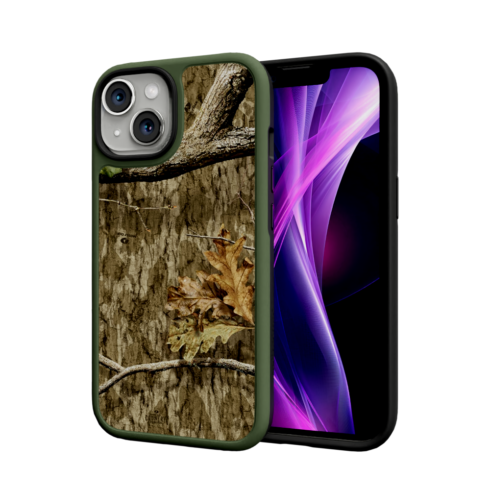 Mossy Oak Fortitude for Apple iPhone 15 - Country Roots Olive Drab Green