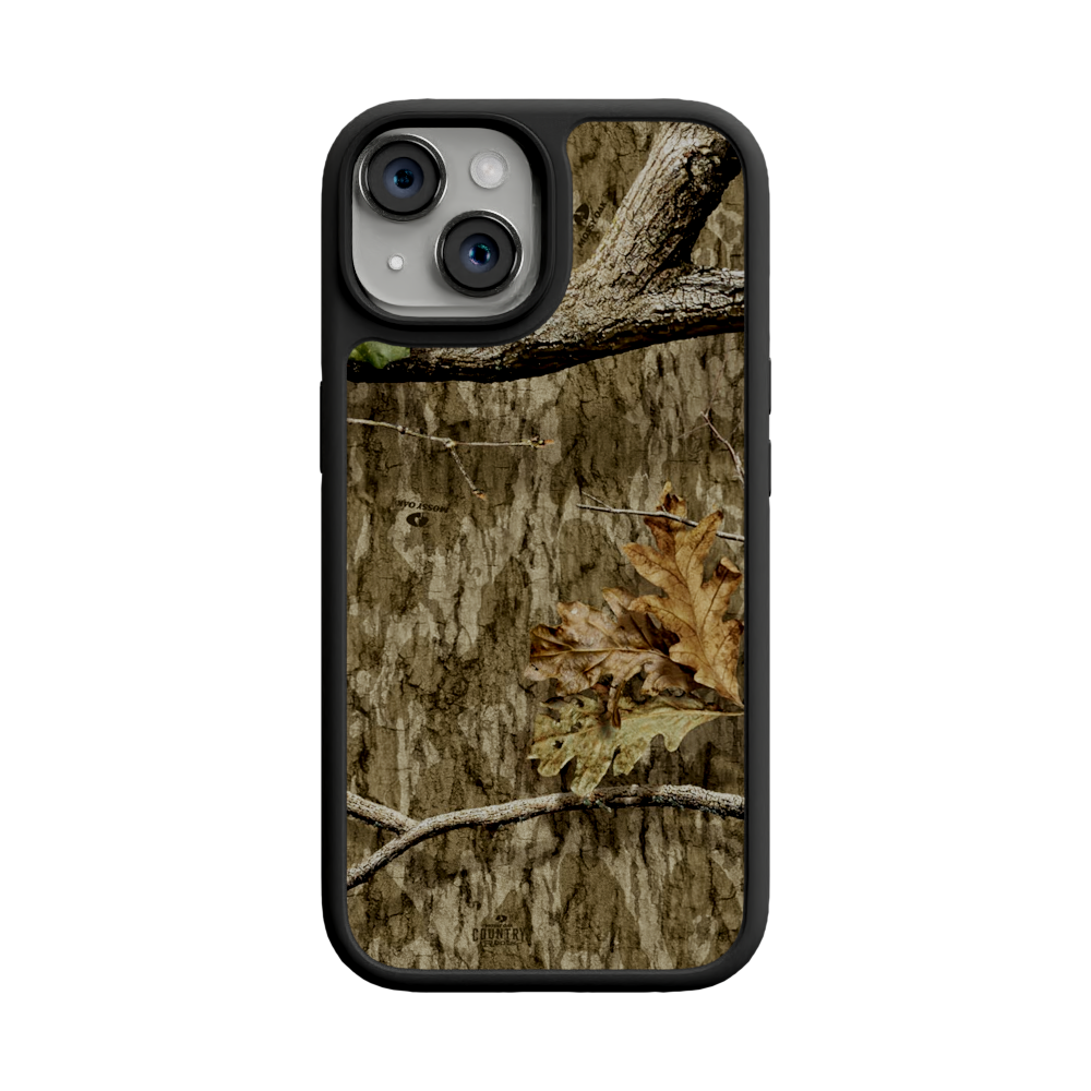 Mossy Oak Fortitude for Apple iPhone 15 - Country Roots Onyx Black