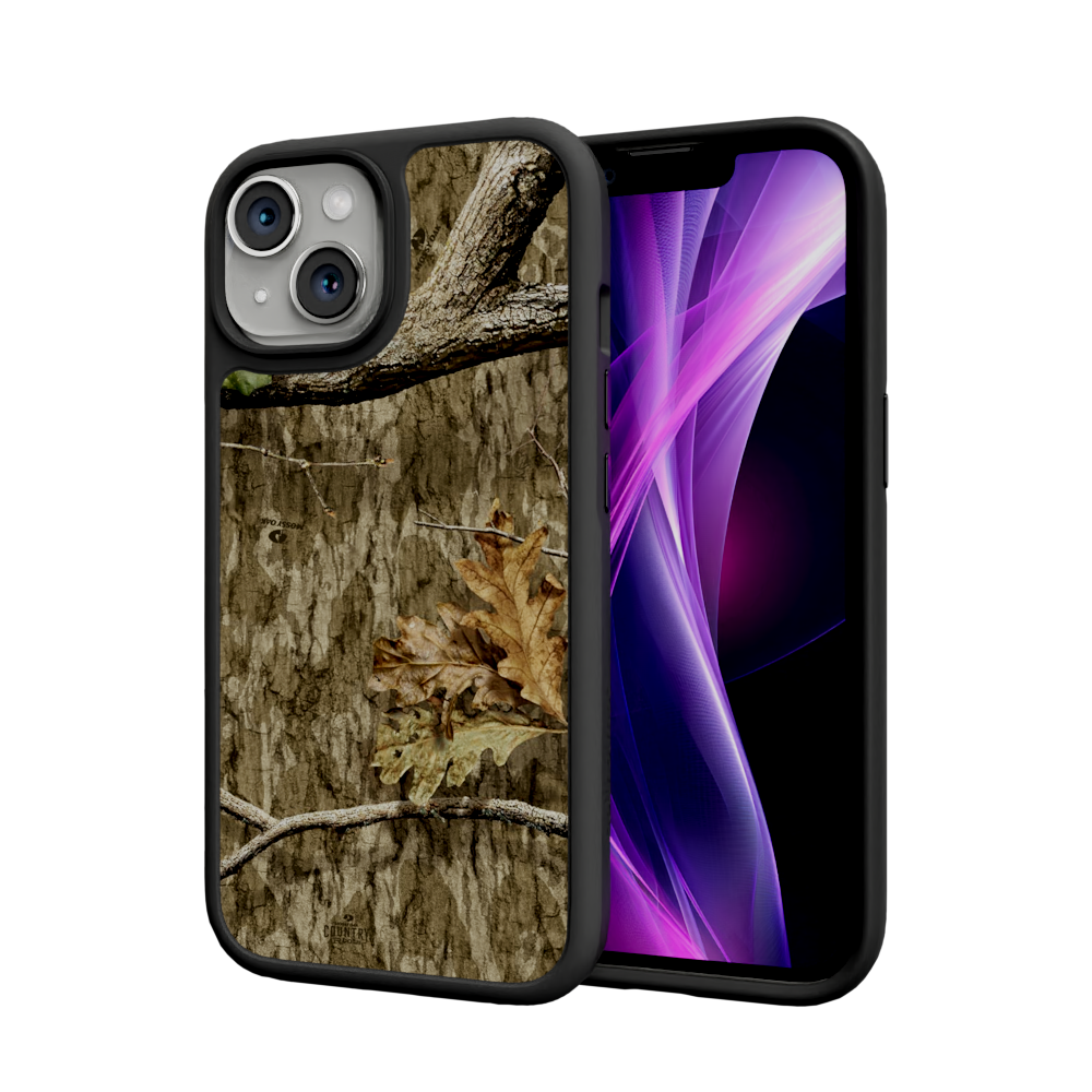 Mossy Oak Fortitude for Apple iPhone 15 - Country Roots Onyx Black