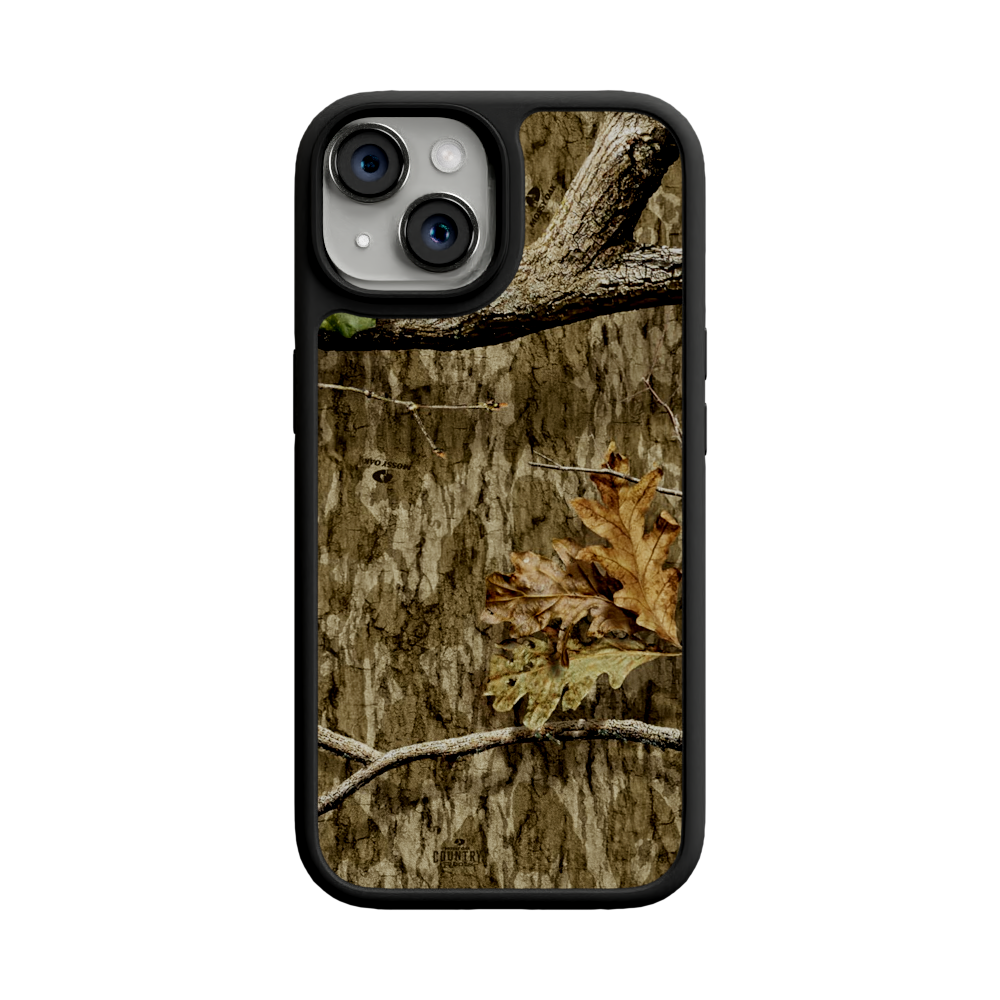 Mossy Oak Fortitude for Apple iPhone 15 - Country Roots Onyx Black