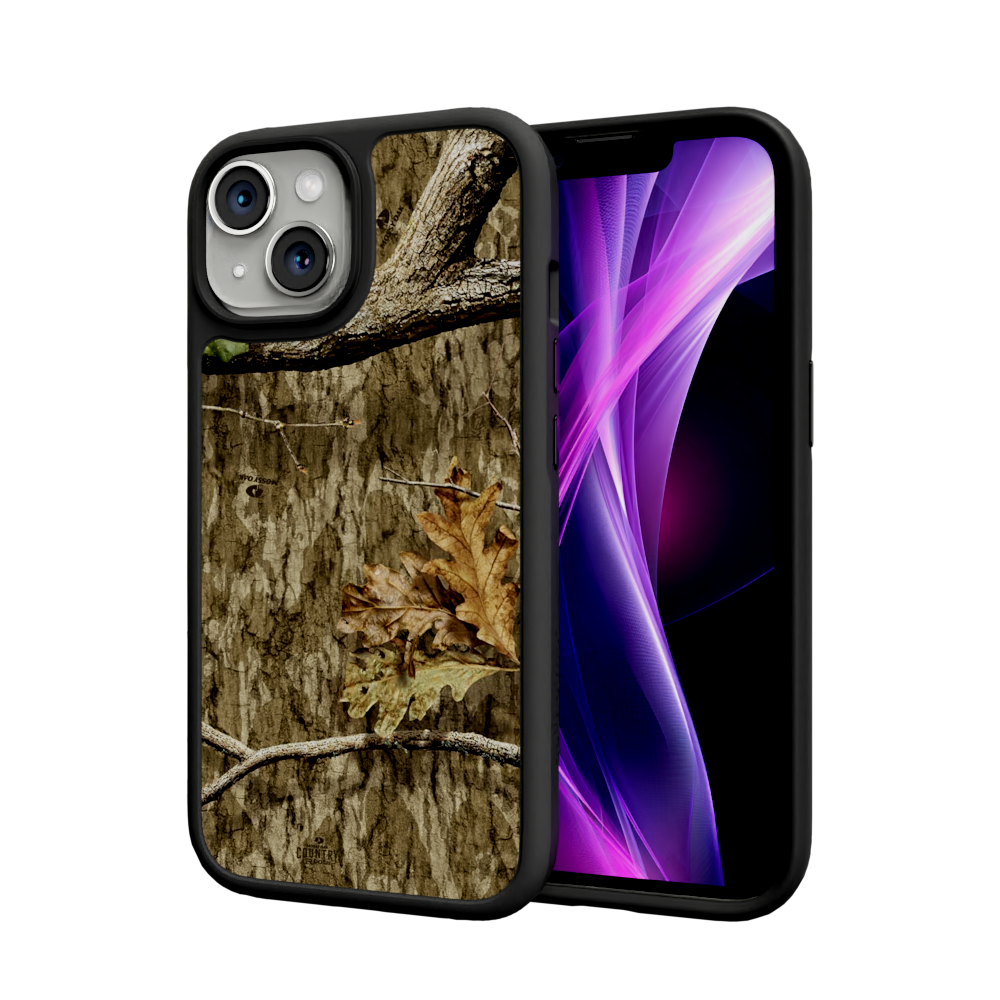 Mossy Oak Fortitude for Apple iPhone 15 - Country Roots Onyx Black