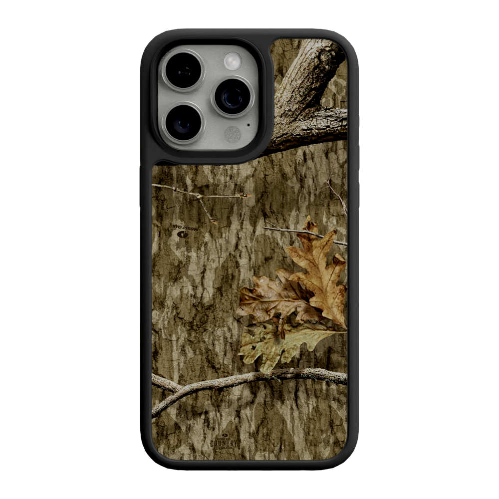 Mossy Oak Fortitude for Apple iPhone 15 Pro Max - Country Roots Onyx Black