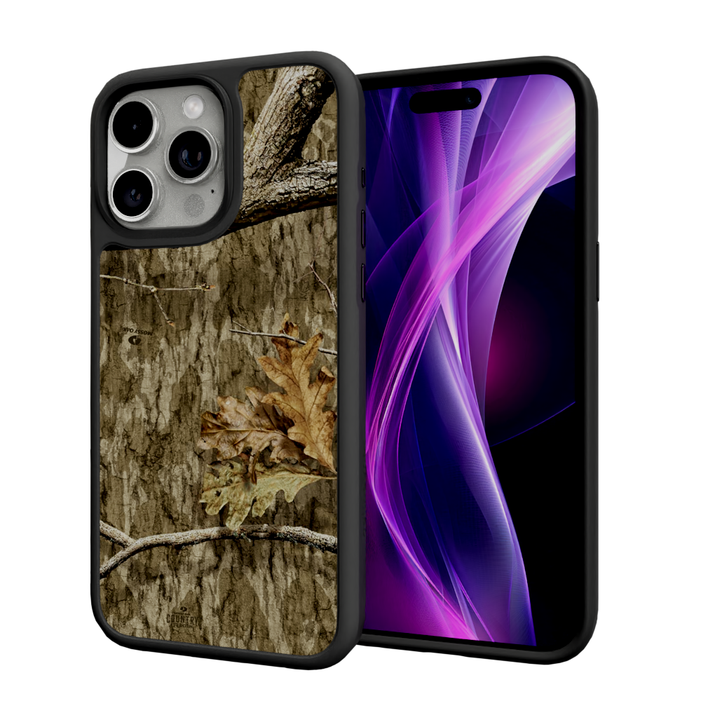 Mossy Oak Fortitude for Apple iPhone 15 Pro Max - Country Roots Onyx Black