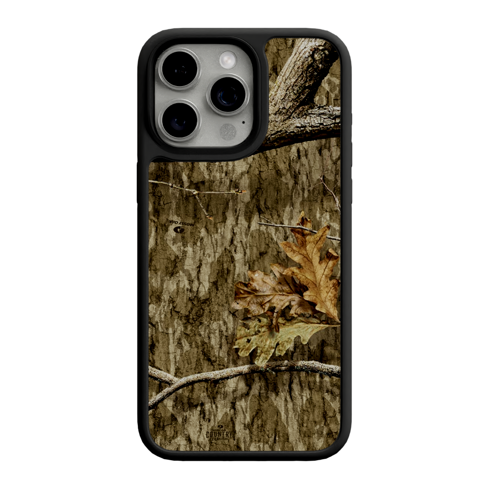 Mossy Oak Fortitude for Apple iPhone 15 Pro Max - Country Roots Onyx Black