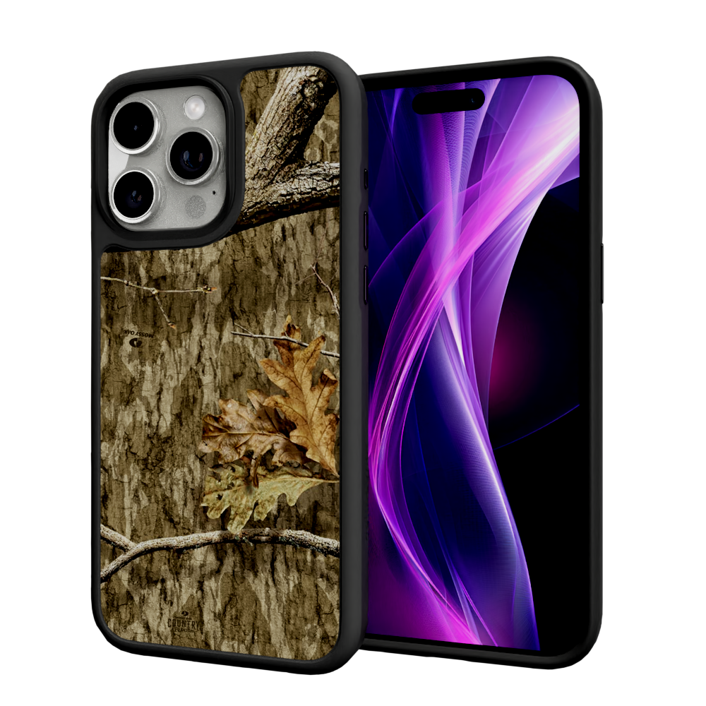 Mossy Oak Fortitude for Apple iPhone 15 Pro Max - Country Roots Onyx Black