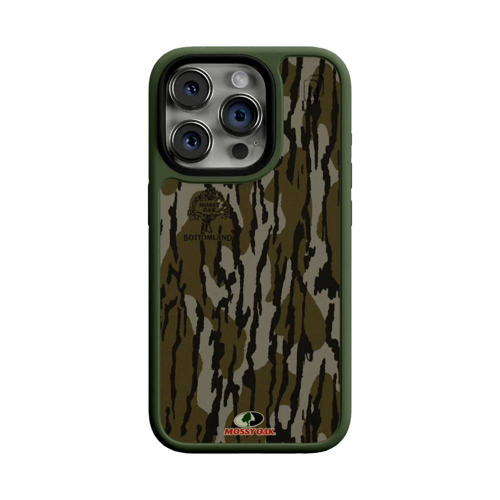 Mossy Oak Fortitude MagSafe Case for Apple iPhone 15 Pro - Bottomland Orig Olive Green