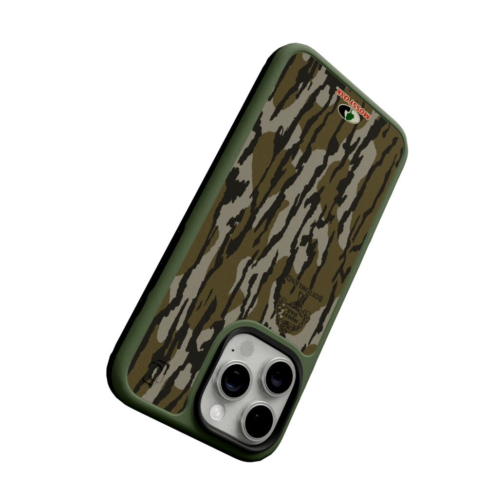 Mossy Oak Fortitude MagSafe Case for Apple iPhone 15 Pro - Bottomland Orig Olive Green