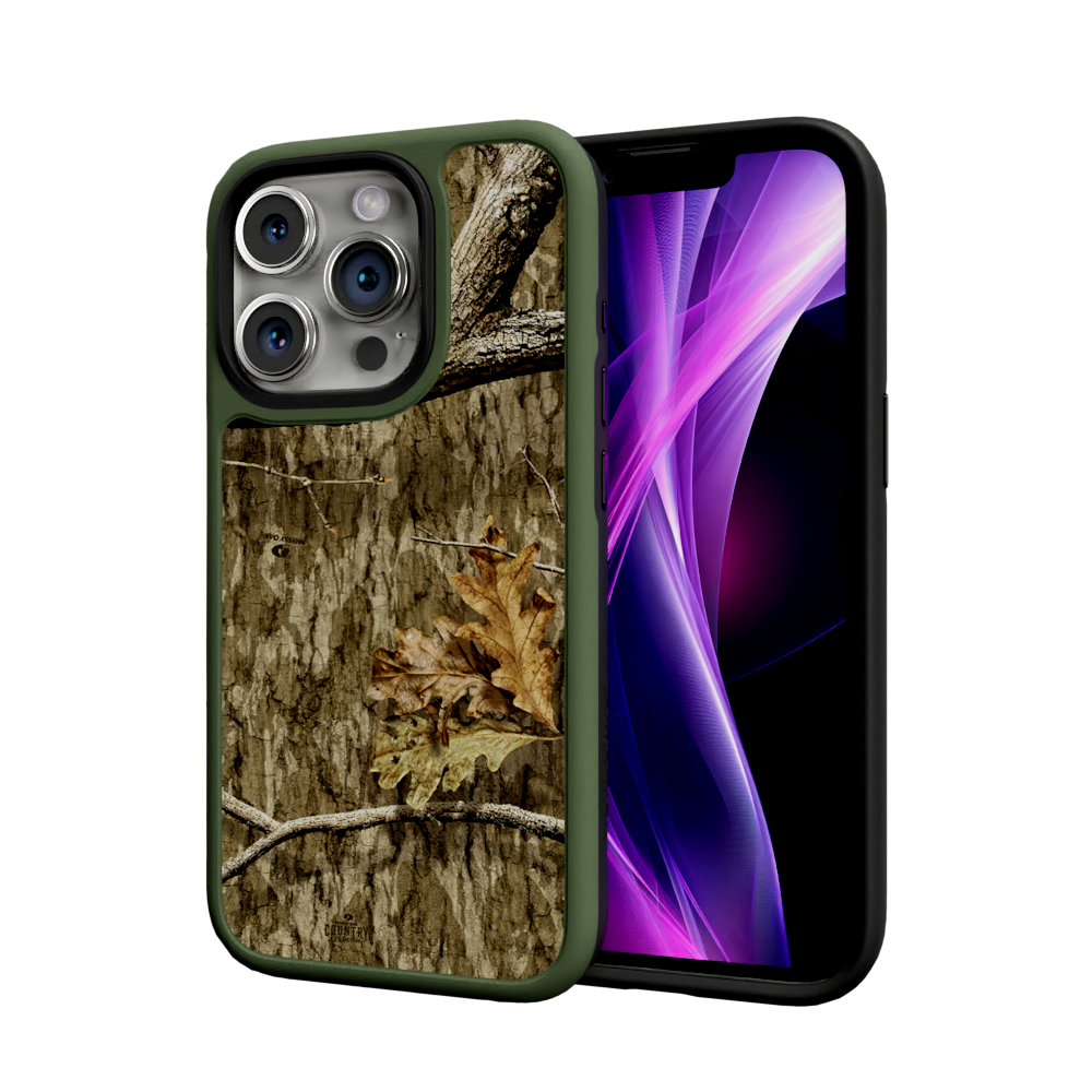 Mossy Oak Fortitude for Apple iPhone 15 Pro - Country Roots Olive Drab Green