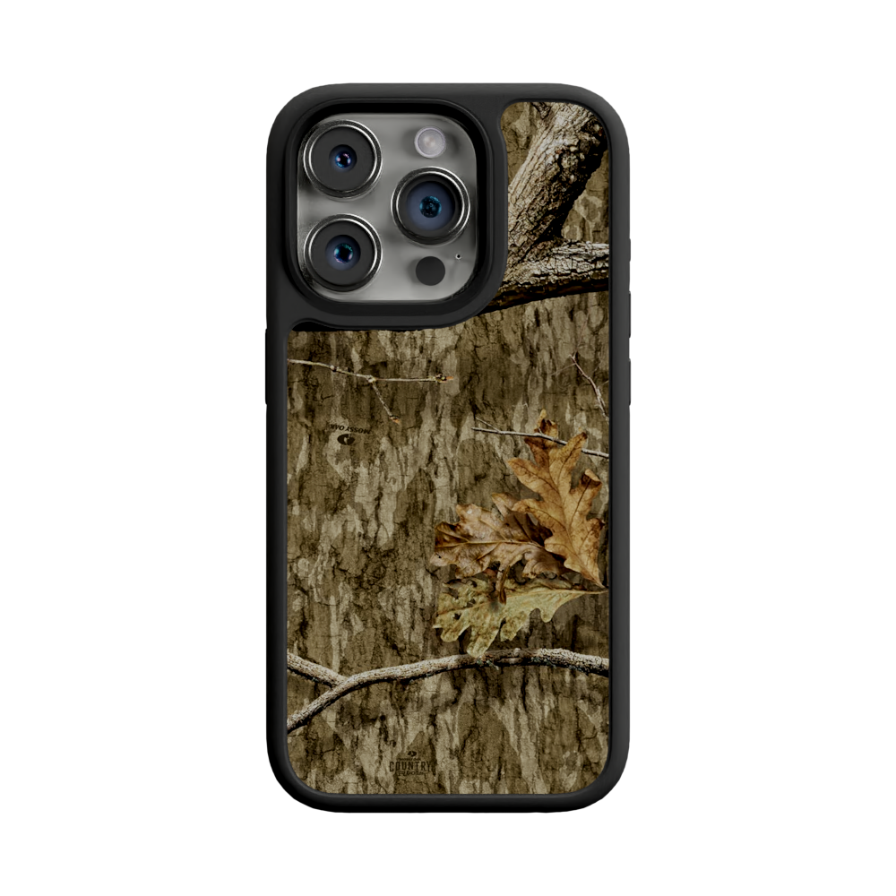 Mossy Oak Fortitude for Apple iPhone 15 Pro - Country Roots Onyx Black