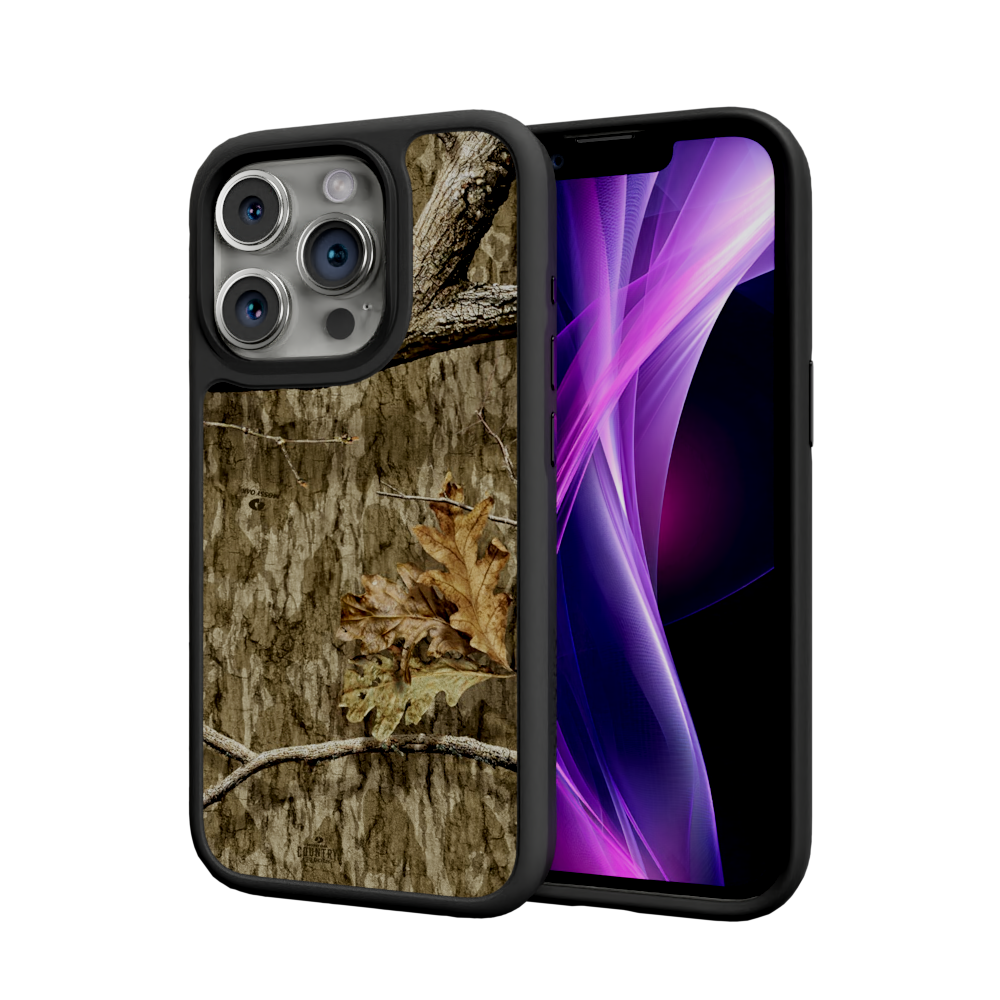 Mossy Oak Fortitude for Apple iPhone 15 Pro - Country Roots Onyx Black