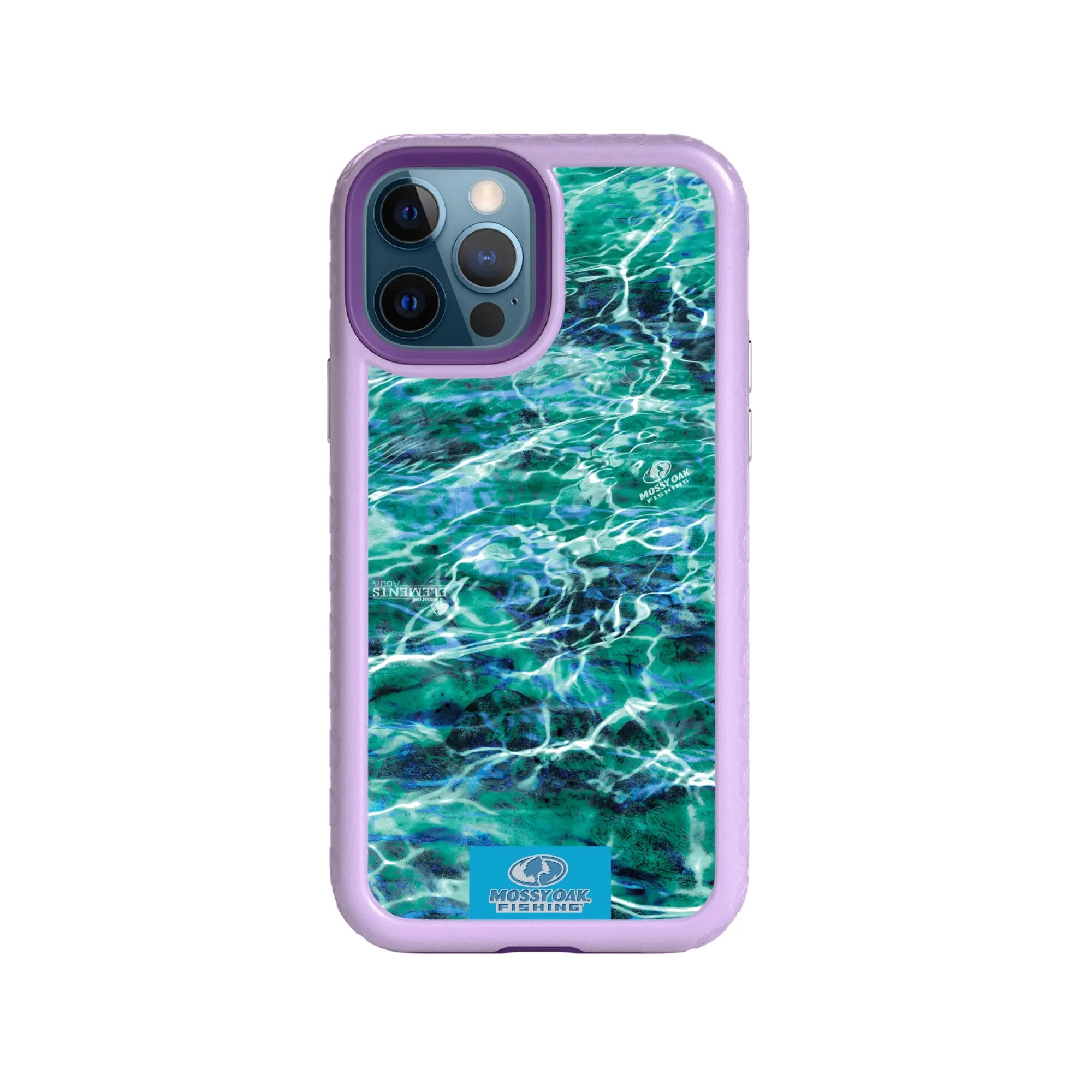 Mossy Oak Fortitude Series for Apple iPhone 12 / 12 Pro - Agua Seafoam - Custom Case - LilacBlossomPurple - cellhelmet