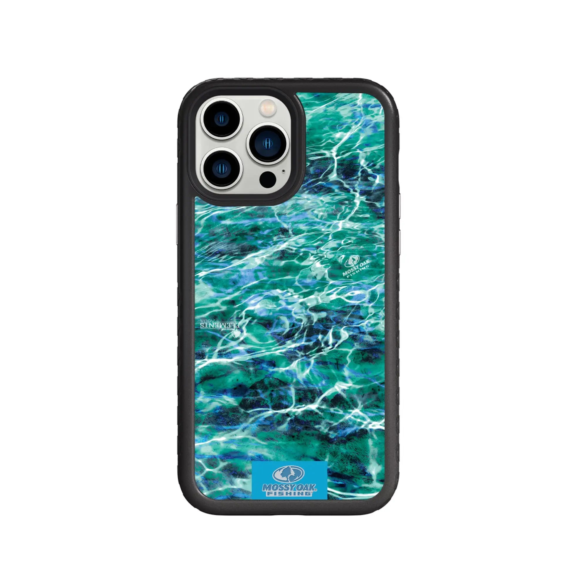 Mossy Oak Fortitude Series for Apple iPhone 13 Pro Max - Agua Seafoam - Custom Case - OnyxBlack - cellhelmet