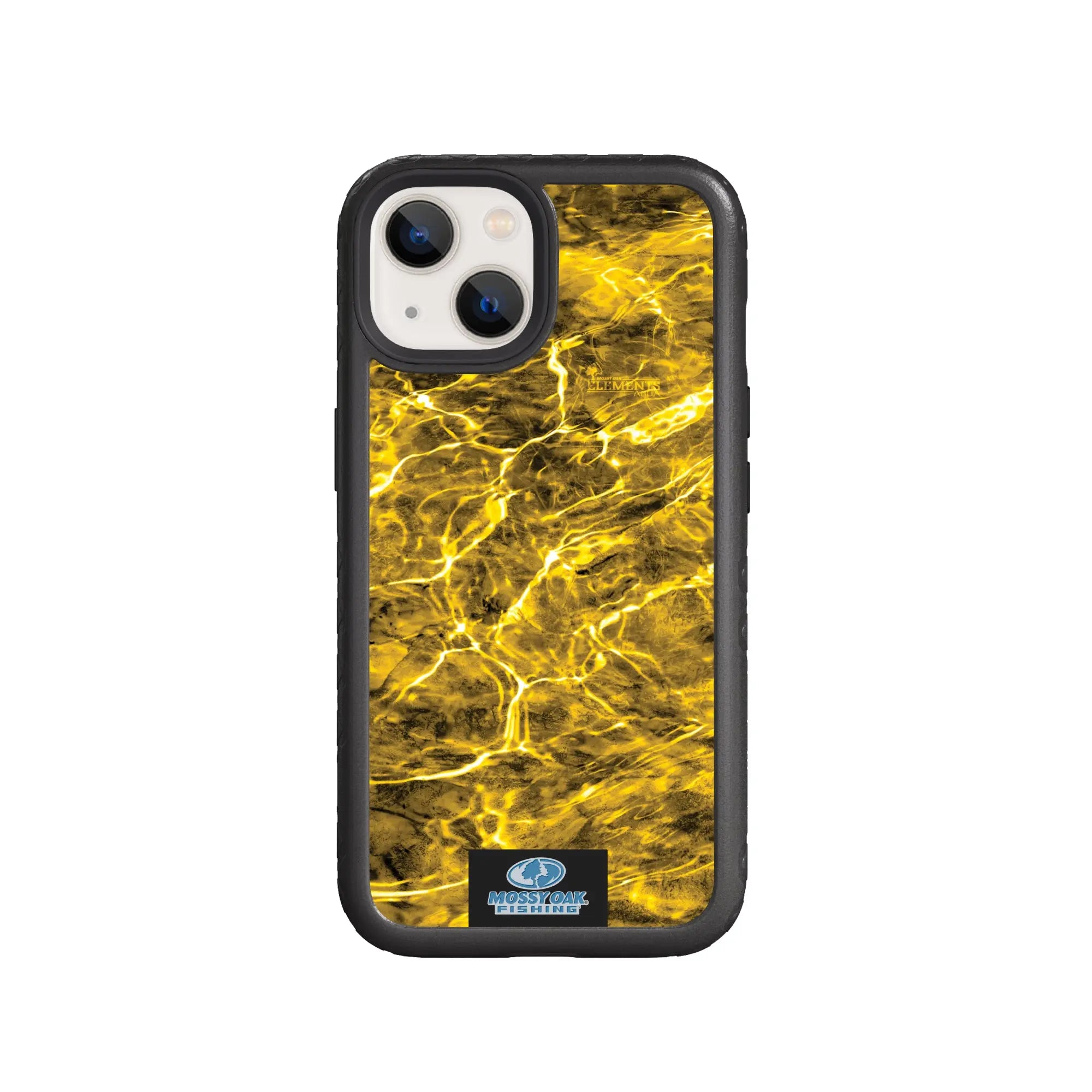 Mossy Oak Fortitude Series for Apple iPhone 14 - Agua Yellowfin - Custom Case - OnyxBlack - cellhelmet