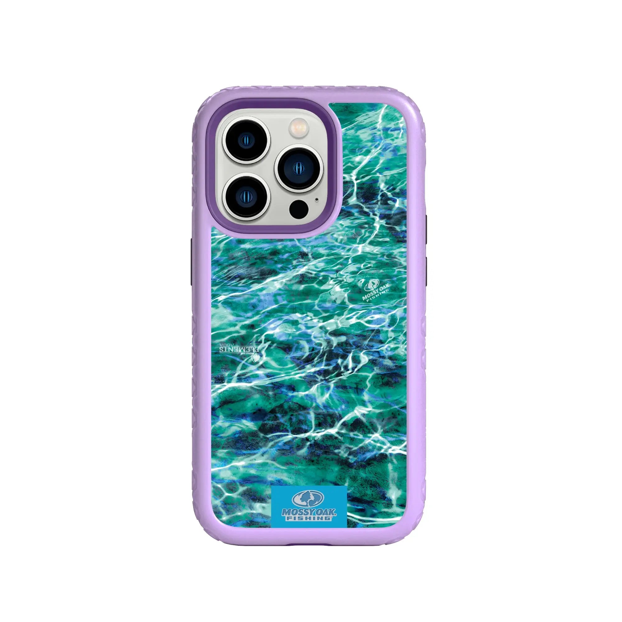 Mossy Oak Fortitude Series for Apple iPhone 14 Pro - Agua Seafoam - Custom Case - LilacBlossomPurple - cellhelmet