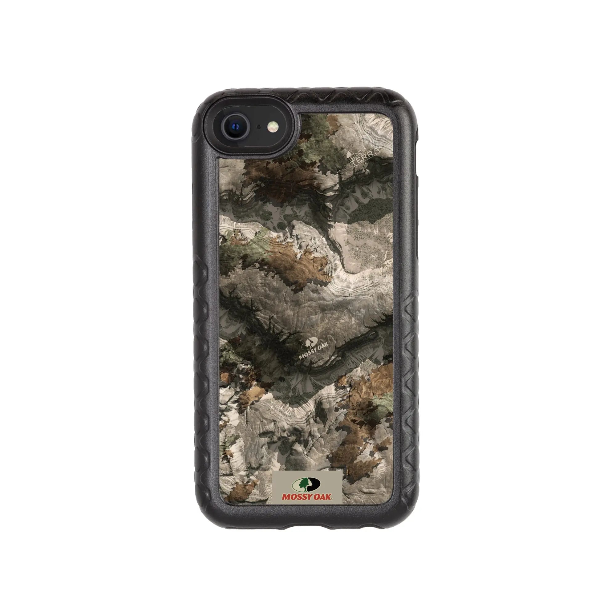 Mossy Oak Fortitude Series for Apple iPhone SE2 / SE3 / 6 / 7 / 8 - Terra Gila - Custom Case - OnyxBlack - cellhelmet