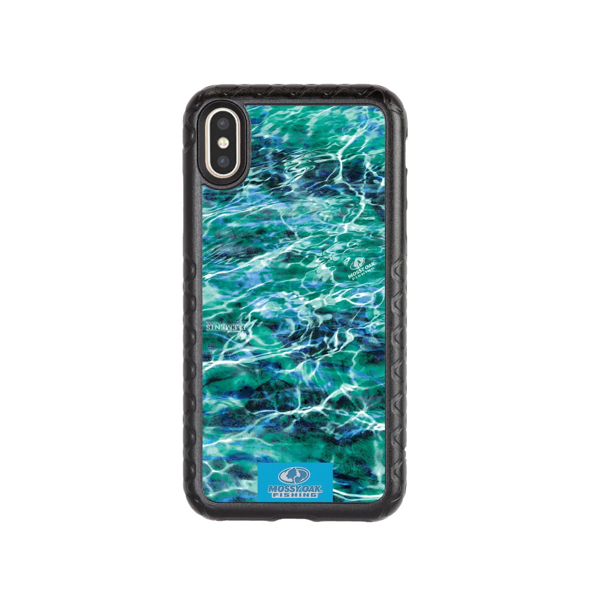 Mossy Oak Fortitude Series for Apple iPhone XS Max - Agua Seafoam - Custom Case - OnyxBlack - cellhelmet