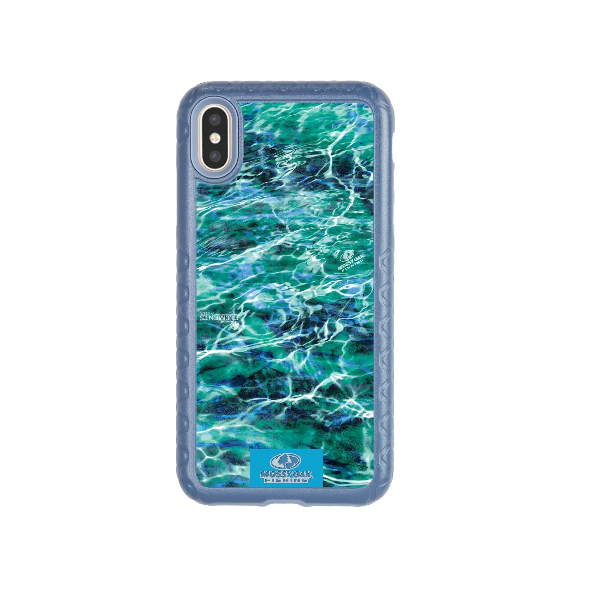 Mossy Oak Fortitude Series for Apple iPhone XS Max - Agua Seafoam - Custom Case - SlateBlue - cellhelmet