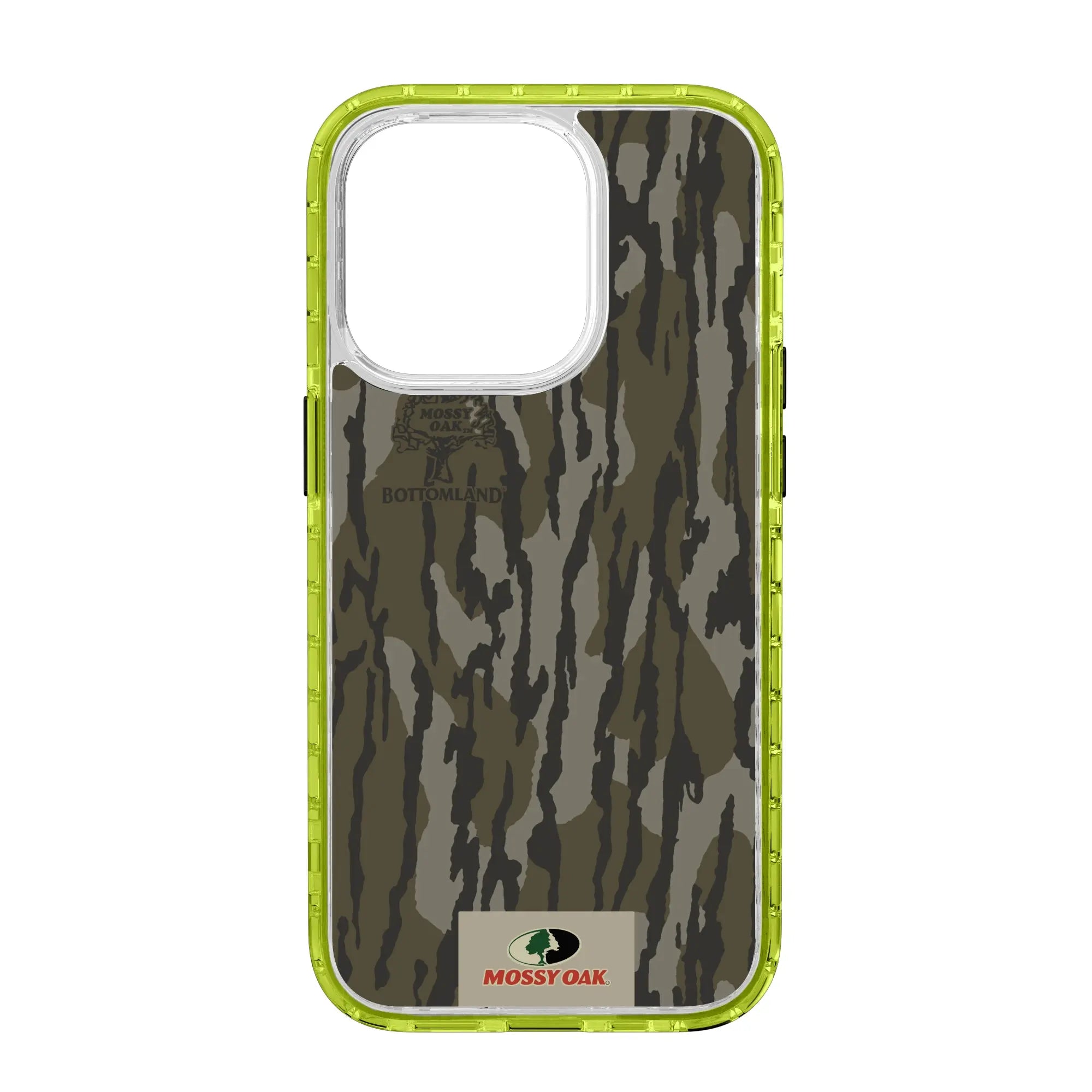 Mossy Oak Magnitude Series for Apple iPhone 14 Pro  - Bottomland Orig - Custom Case - ElectricLime - cellhelmet