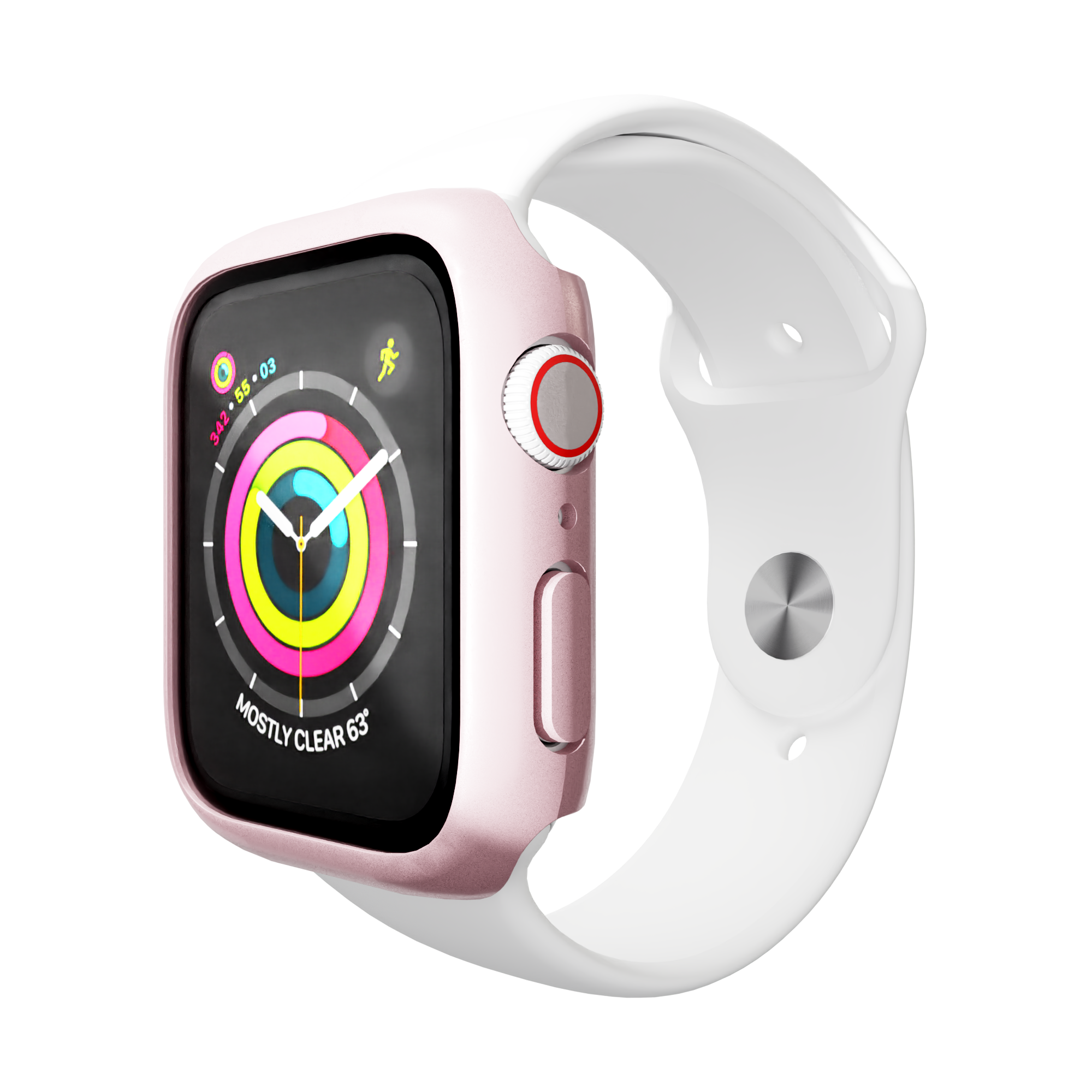 Watch Bumper and integrated screen protector compatible w/ Apple Watch 40mm / Pink