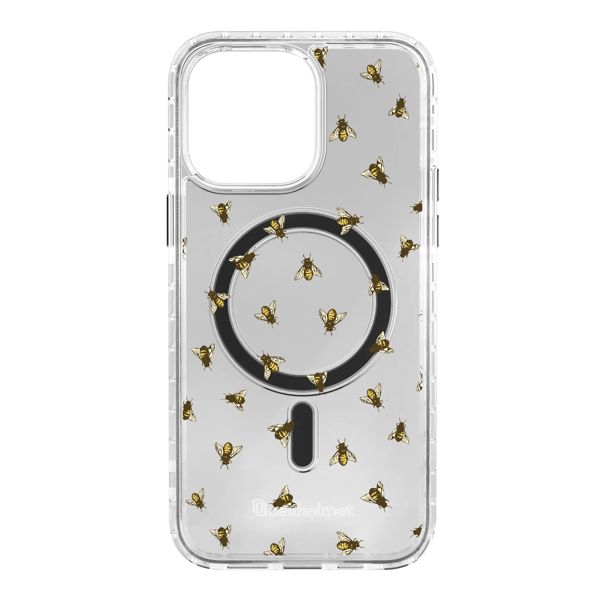 Apple-iPhone-14-Pro-Max-Crystal-Clear Sweet Like Honey | Protective MagSafe Bee Pattern Case | Birds and Bees Collection for Apple iPhone 14 Series cellhelmet cellhelmet