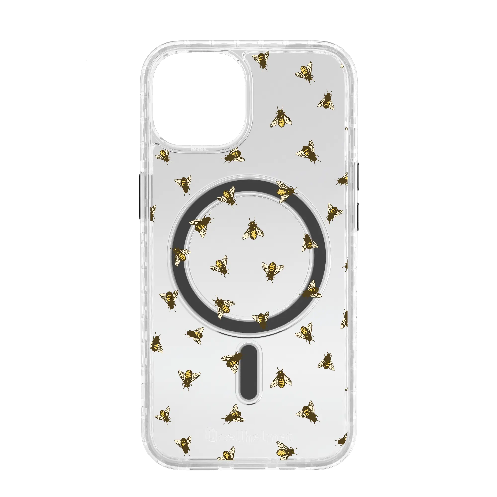 Apple-iPhone-14-Crystal-Clear Sweet Like Honey | Protective MagSafe Bee Pattern Case | Birds and Bees Collection for Apple iPhone 14 Series cellhelmet cellhelmet