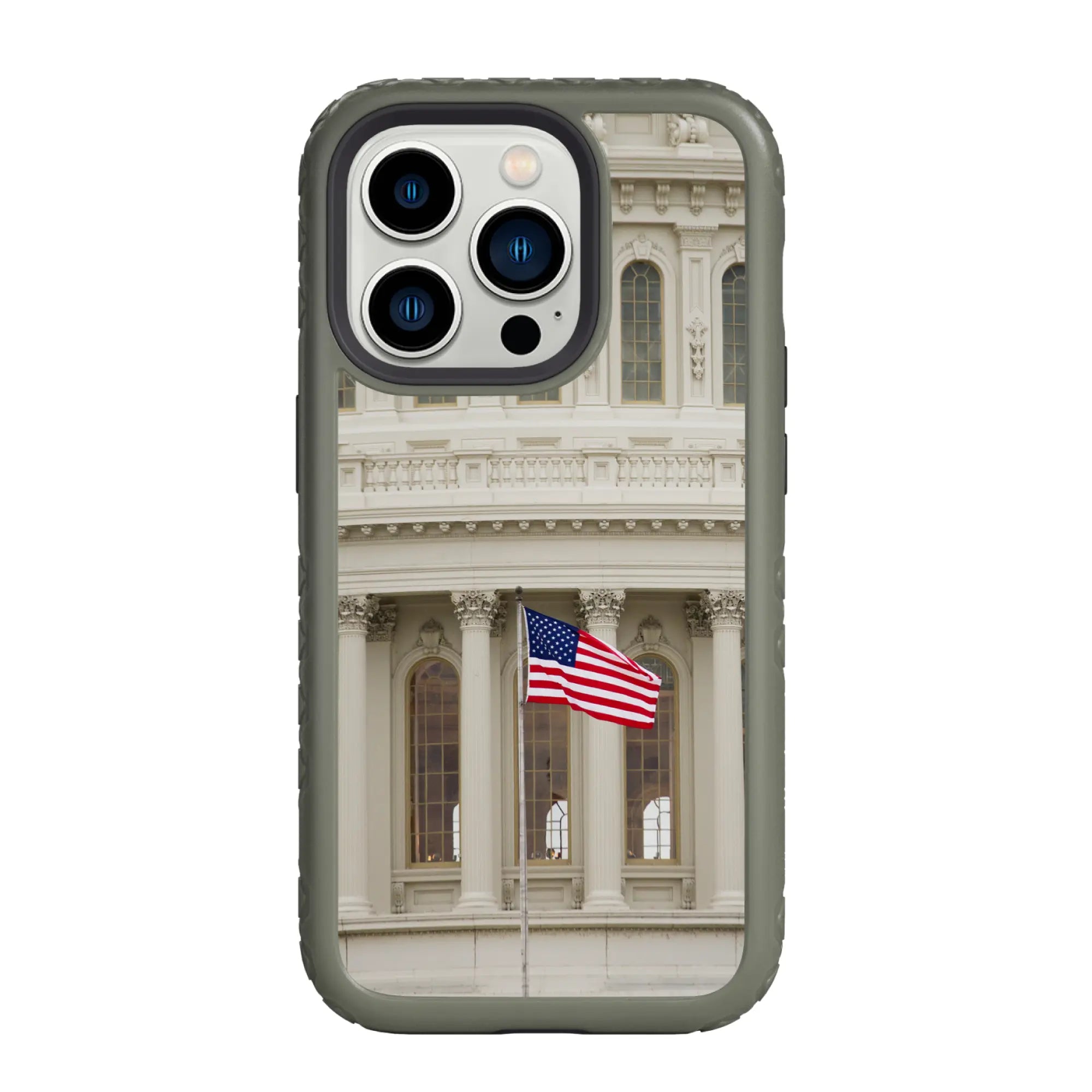 AppleiPhone14ProMaxOliveDrabGreen Unity Anthem | We The People Series | Custom Dual Layer Case Design for iPhone 14 Series cellhelmet cellhelmet