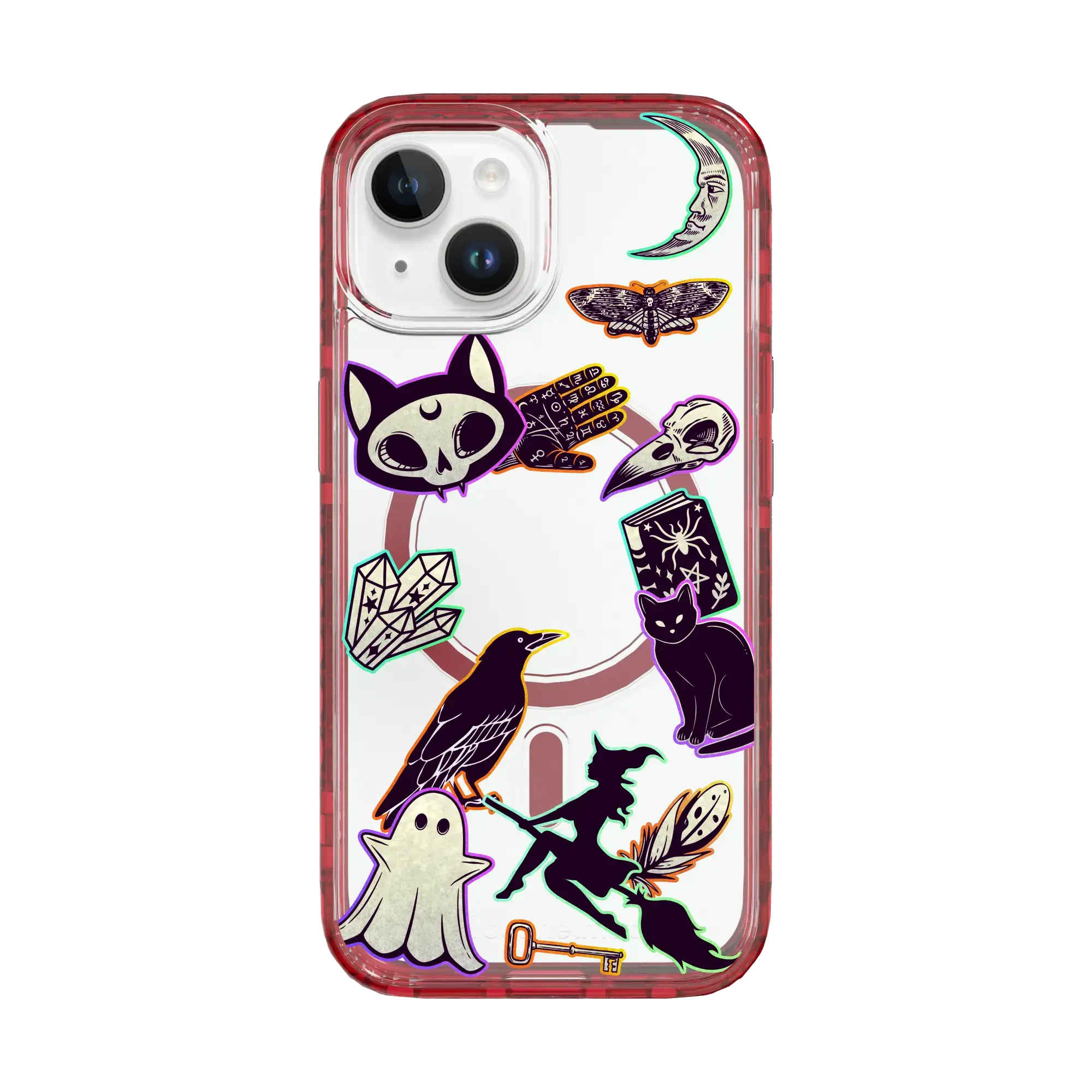 Whitchy-Sticker | Halloween Series | Custom MagSafe Case Design for Apple iPhone 15 Series